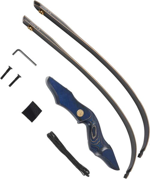 TOPARCHERY Bows 60 inch recurve Bow Wooden Archery Bow Hunting Bows for Adults Longbow-Right Hand Bow for Beginner Training Practice (25 lbs)
