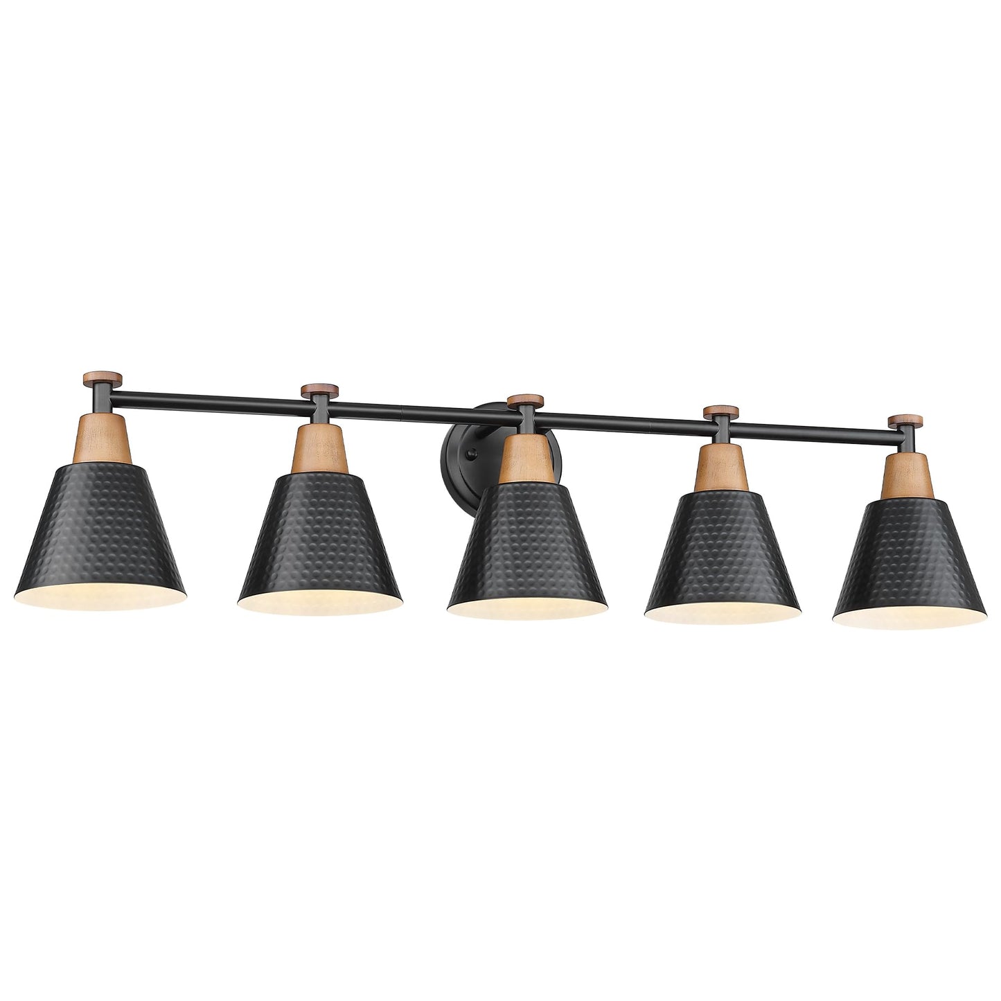 FEMILA 37.4" Black Vanity Light, Black Bathroom Light Fixture, Bathroom Lighting Fixtures Over Mirror with Matte Black Finish, 4FG59B-5W BK
