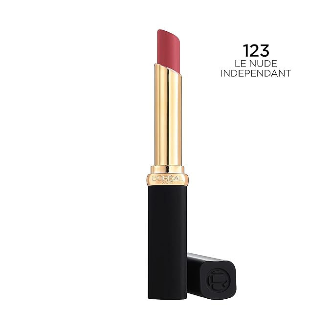 L'Oreal Paris Colour Riche Intense Volume Matte Lipstick, Lip Color Infused with Hyaluronic Acid for up to 16hr All Day Comfort, Le Nude Independant, 0.06 Oz