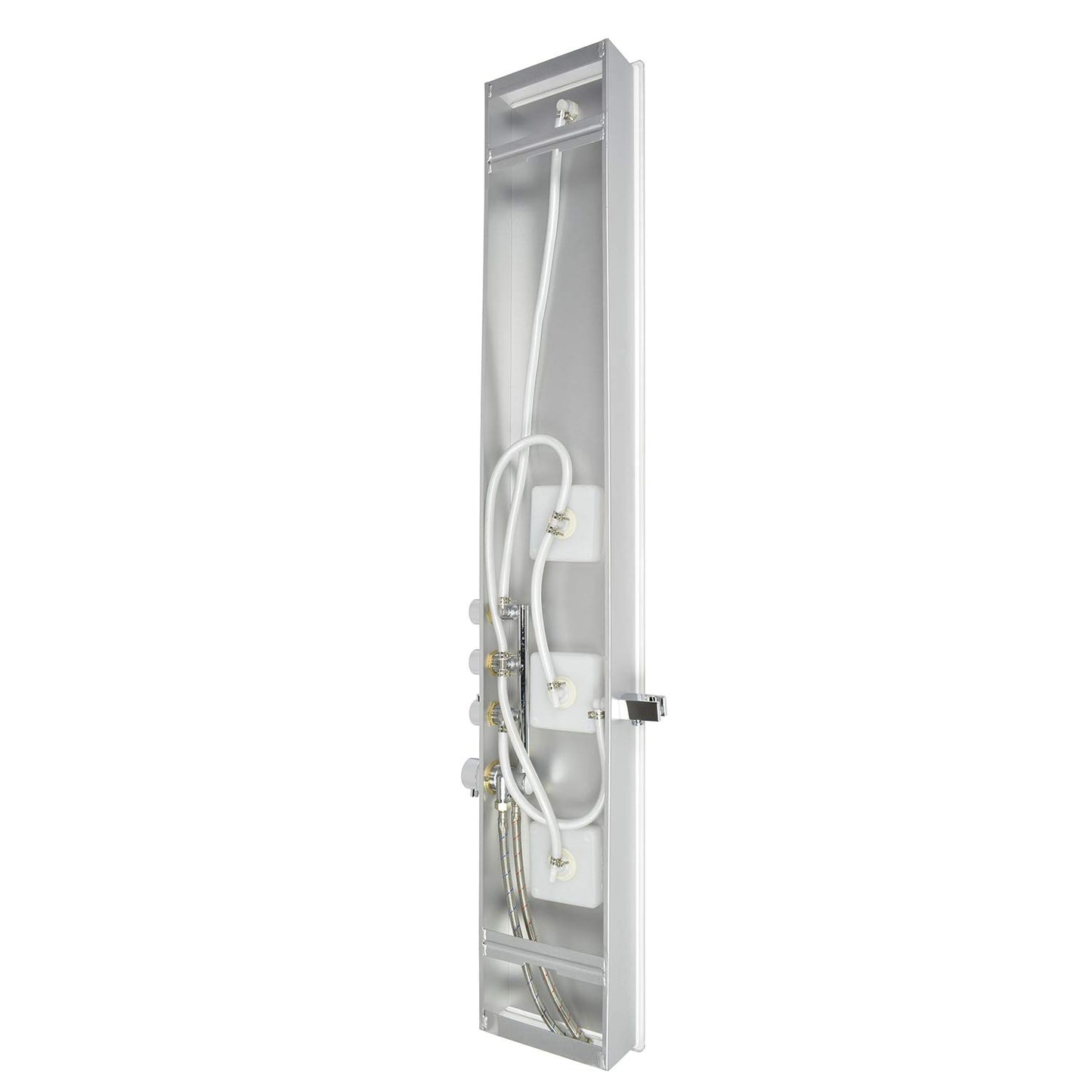Blue Ocean ™ 59” Aluminum SPA8659 Thermostatic Shower Panel Tower with Rainfall Showerhead, 3 Sets Body Nozzles, and Handheld Showerhead, Shower Column