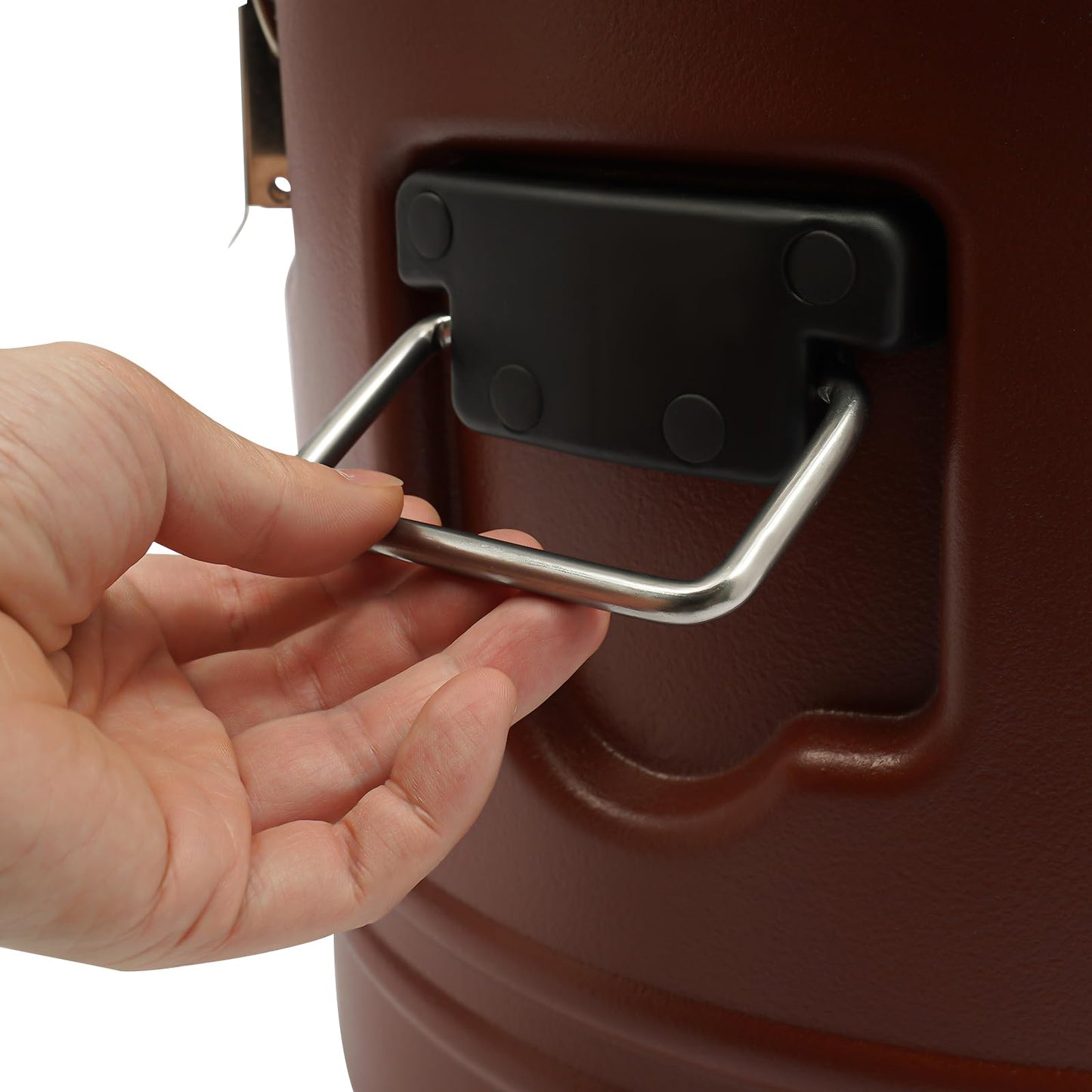 Commercial Insulated Food Container, 32QT/8Gal Insulated Soup Container Bucket Commercial Food Warmer Insulation Barrel for Hot or Cold Food for Restaurant, Canteen, Home (Brown)