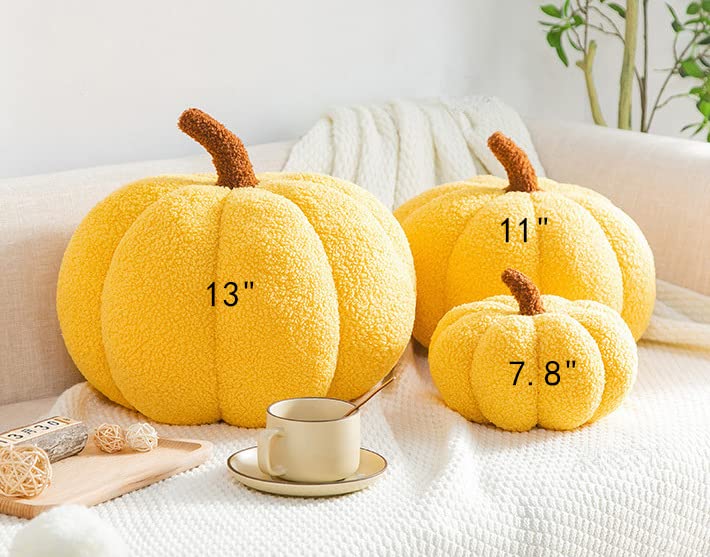 Maxpetus 3D Simulated Pumpkin Pillow Plush Pillow Sofa Cushion (7.8inch, Orange)