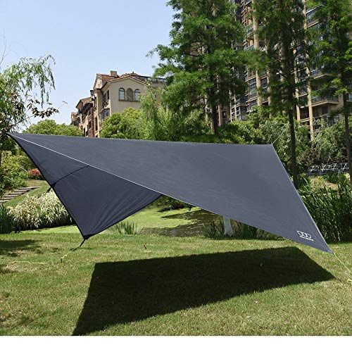 Gold Armour Rainfly Tarp Hammock, Premium 14.7ft/12ft/10ft/8ft Rain Fly Cover, Waterproof Ultralight Camping Shelter Canop...