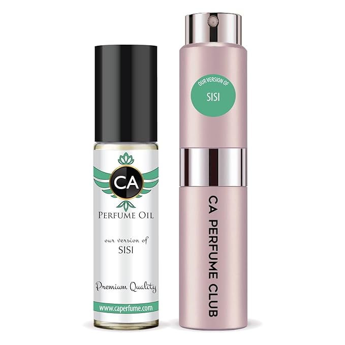 CA Perfume Duo Impression of Sisi For Women Perfume Layering Set Long Lasting Travel Size EDP + Body Oil Roll-On Bottle 0.27 Fl Oz+0.33 Fl Oz