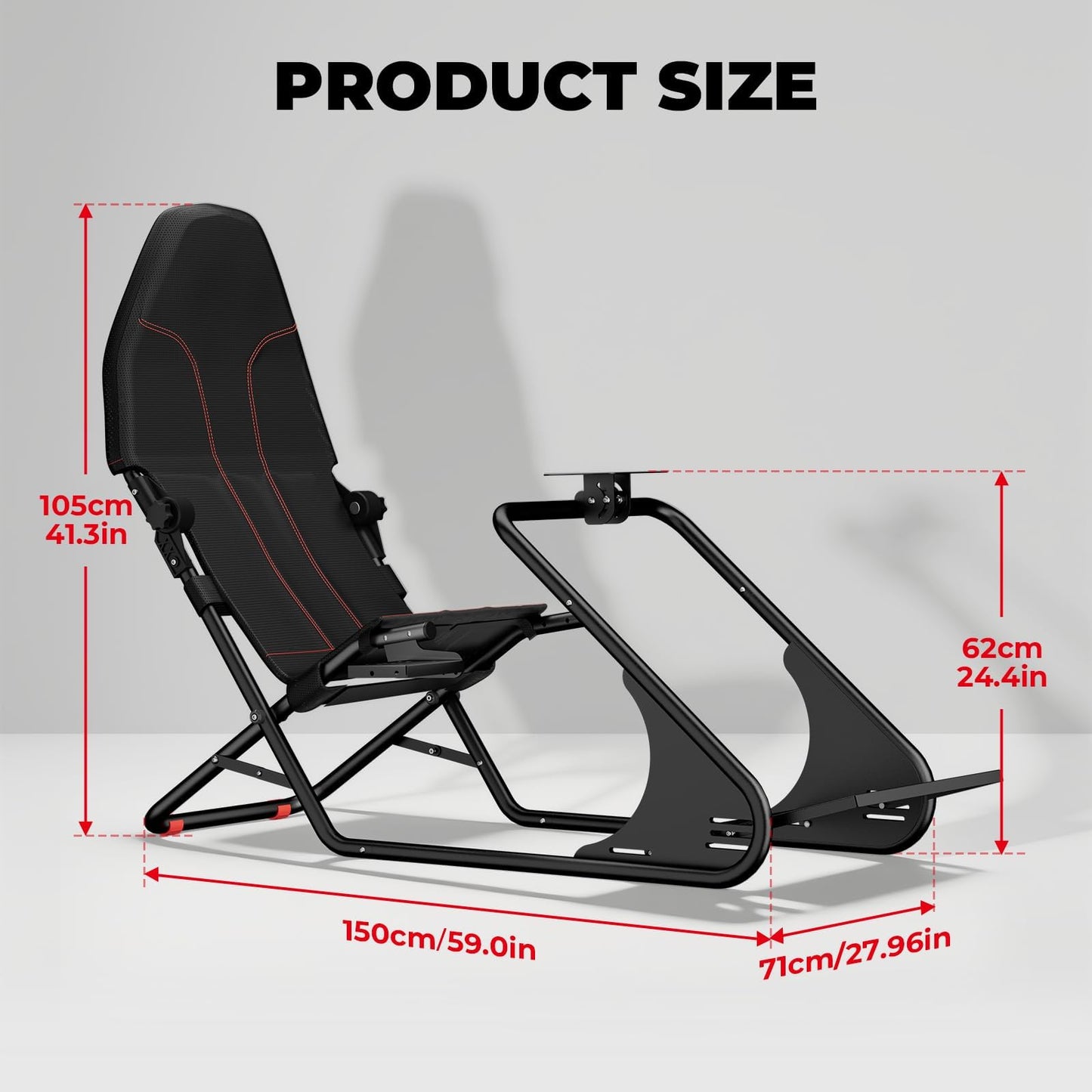 RACGTING Racing Simulator Cockpit - Adjustable Sim Racing Cockpit with Seat Compatible with Logitech G920 G29 G923, Thrustmaster T248 T300 T150 TX, for Xbox PS5 PS4 PC, Fits Fanatec DD1/DD2