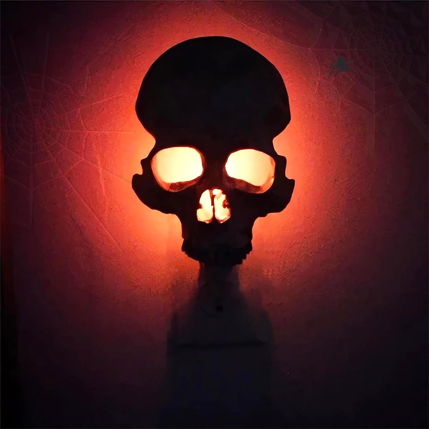 chefensty Human Skull Light Night Light,Halloween Night Light,2023 New Halloween Skull Night Light,Halloween Horrible Light Decoration for Halloween Party and Home Decor (Grey)