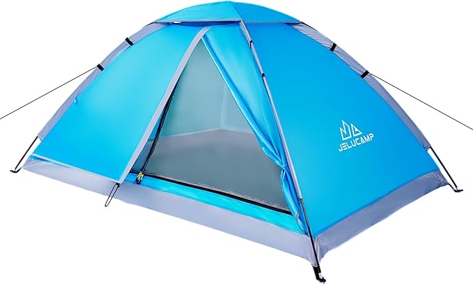 JELUCAMP 1/2/4/5/6 Person Dome Tents for Camping, Lightweight Portable Backpacking Tent, Small Easy Set Up Outdoor Waterpr...