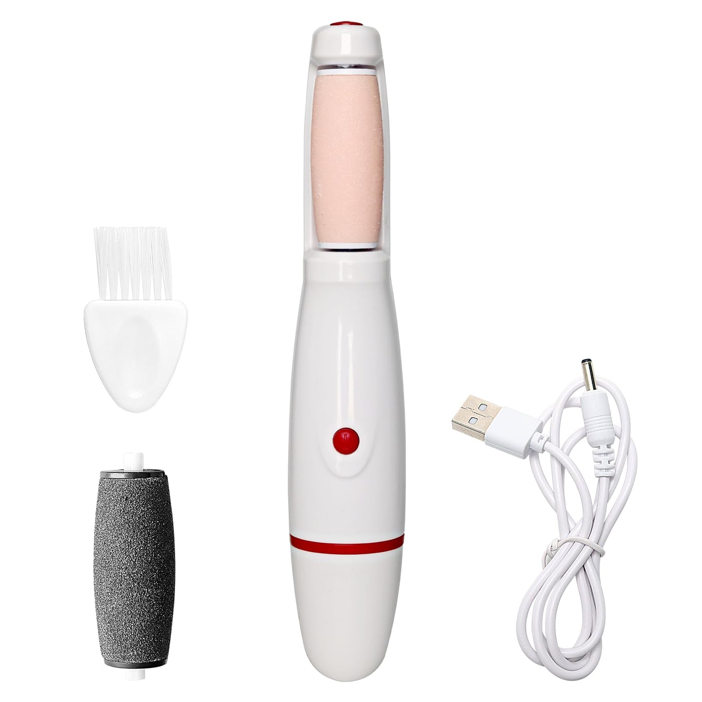 Electric Callus Removers for Feet, Foot Callus Remover Pedicure Tools for Dry, Calluses, Dead, Cracked, Hard Skin (Red)