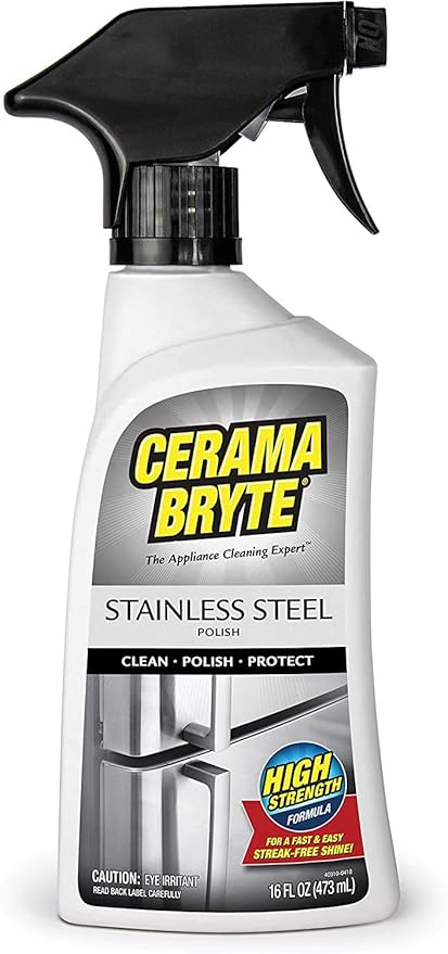 Cerama Bryte Cook Top Cleaner 18 oz 2-Pack & 16 oz Stainless Steel 2-Pack
