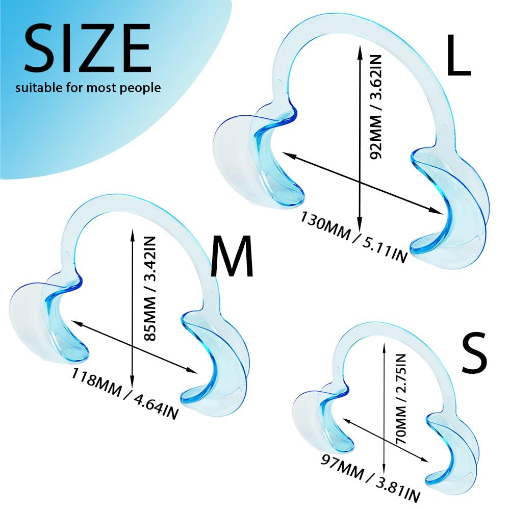 Dental Cheek Retractor C Shape Mouth Opener Size S,M,L, Pack of 3