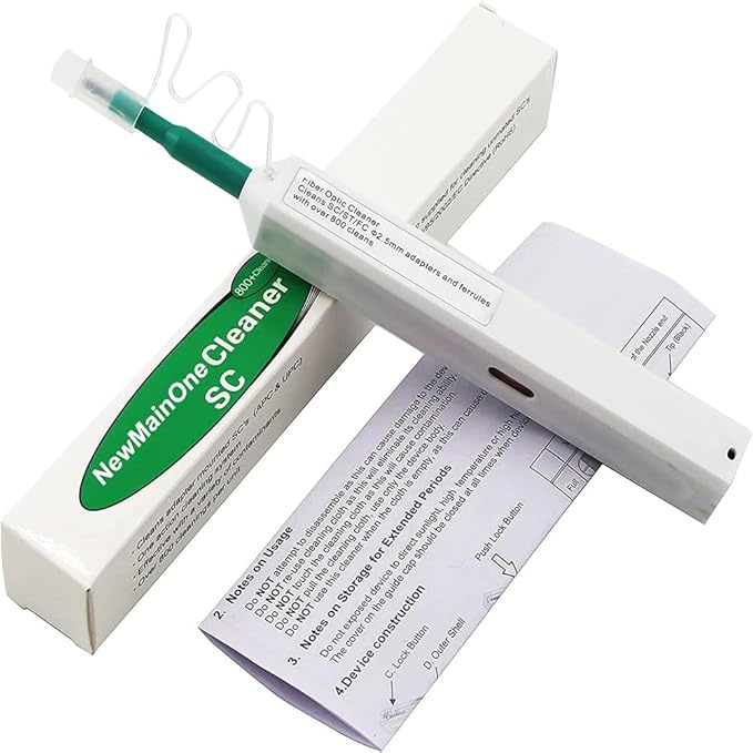 Fiber Optic Connector Cleaning Pen,Fiber Optic Cleaner Pen for 2.5mm Ferrules SC,FC,ST,SC/APC and FC/APC,800+ Clean Times
