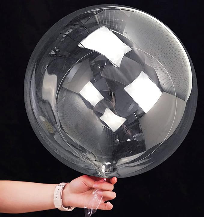 20 Inch Bobo Balloons Bubble Balloons, 10 Pcs Clear Bobo Balloon, Large Transparent Bubble Balloon for Christmas Wedding B...