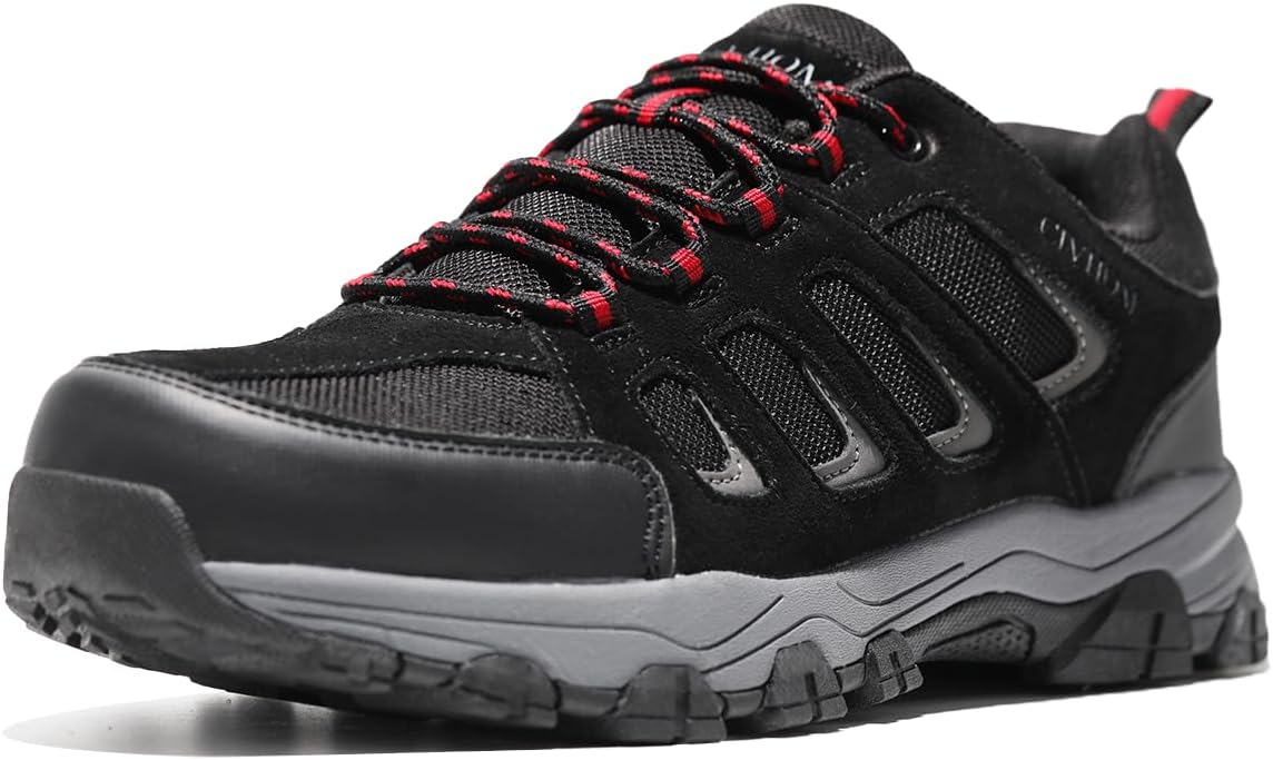 CIVHOM Men Breathable Outdoor Hiking Shoes, Comfortable Trekking Trail Sneakers for Walking & Adventures