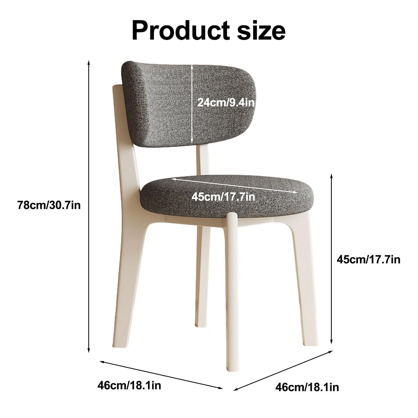 CADEHUB Walnut Dining Chairs, Arm Chairs Set of 2/4, Mid Century Modern Dining Set with Wooden Legs Dinning Chair for Kitchen, Living Room, Fabric Dining Chair (Walnut + Coffee, 2pcs)