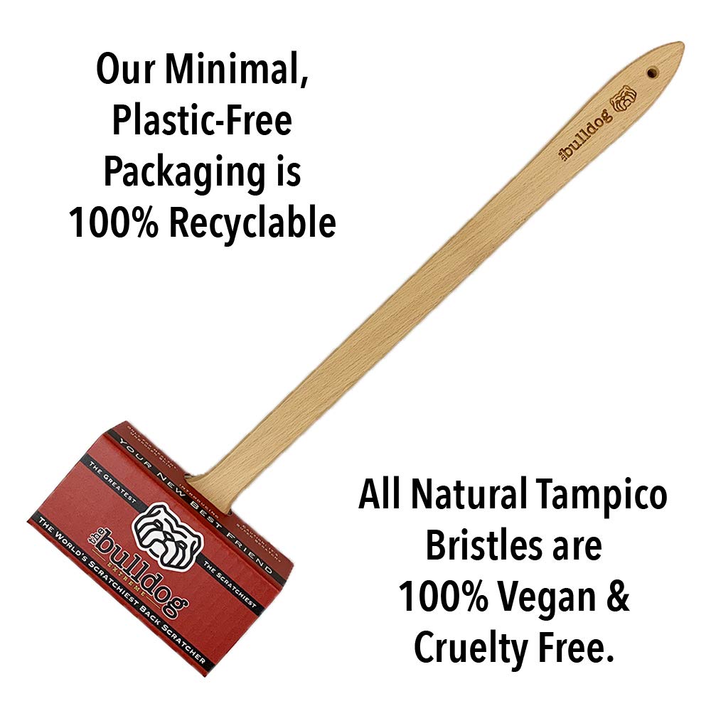 THE BULLDOG Extreme Back Scratcher, The Scratchiest Bulldog, with Extra Stiff Bristles for Serious Skin Itch Relief and Pleasure, Best Gift for Men and Women, Caution Extremely Scratchy
