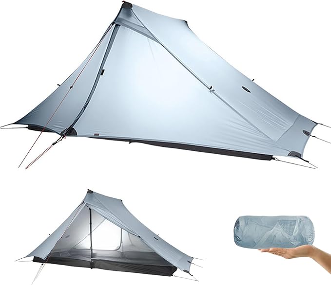 ROOMEDAL 3F UL Gear Lanshan PRO Lanshan Ultralight Tent 4 Season Backpacking Tent for 1 Person, Waterproof Professional Te...