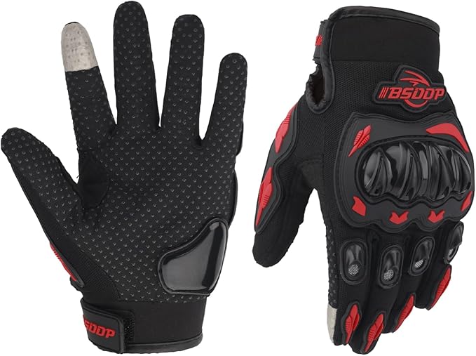 smotrcc Motorcycle Gloves for Men and Women – Hard Knuckle Dirt Bike Riding Glove, Touchscreen Biker Gloves, Breathable AT...