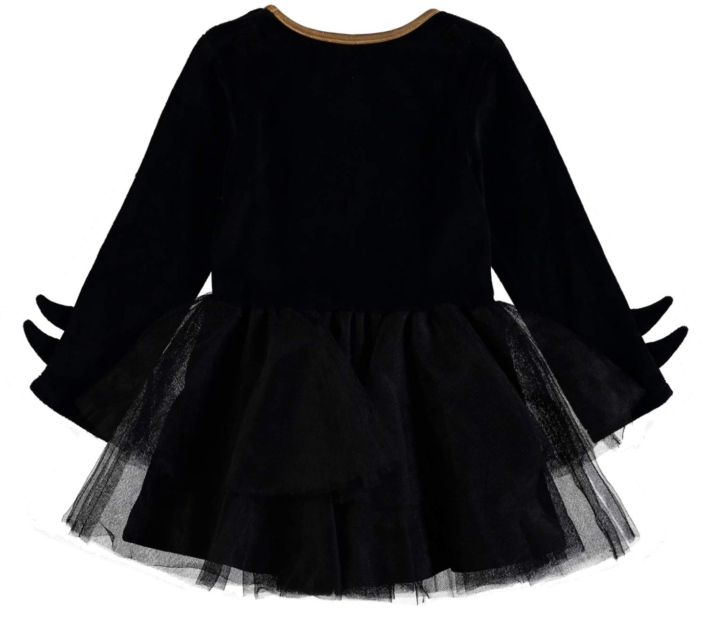 DC Comics Toddler Girls Batgirl Costume Tutu Dress - Toddler Superhero Costume with Removable Cape and Matching Headband (Black/Yellow, 2T)
