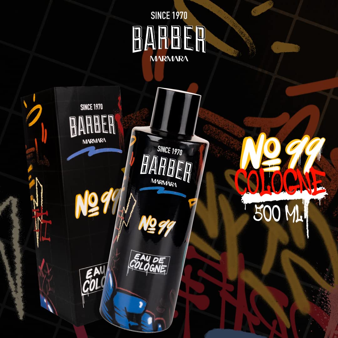 Marmara Barber Cologne - Best Choice of Modern Barbers and Traditional Shaving Fans Limited Edition Glass Bottle in Gift Box (500 ml, No99)