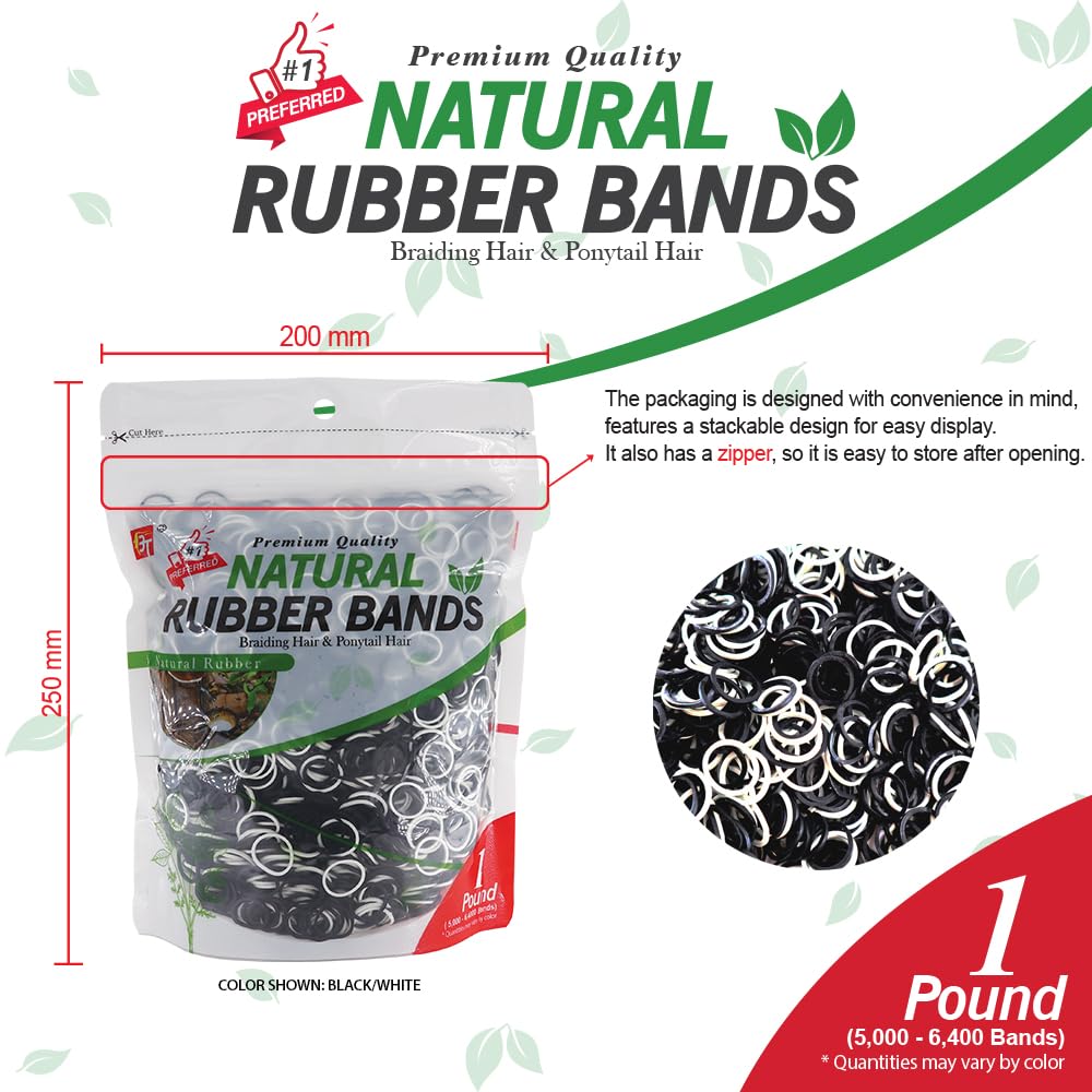 1 LB Rubber Bands Hair Band Soft Elastic Hair Accessories Braid Mini Hair Ties Stretchy Hair Ties No Damage Rubber Bands for Hai