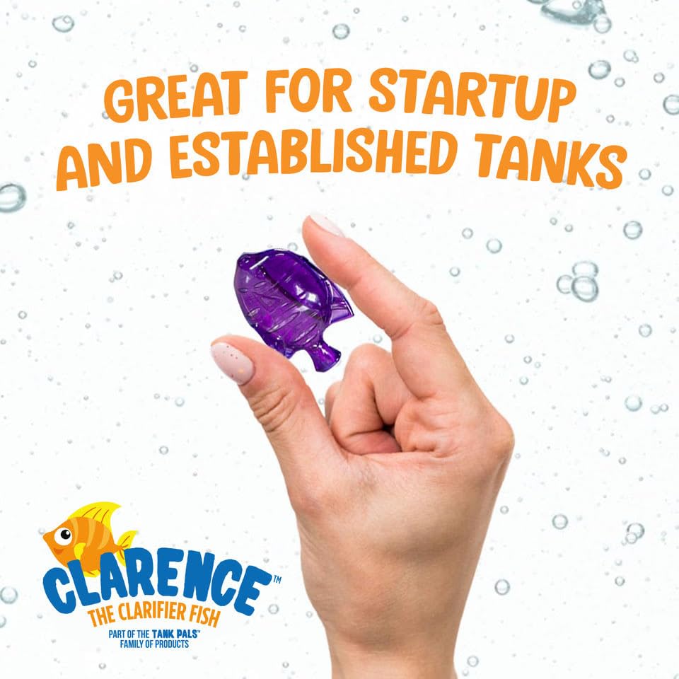 Clarence the Clarifier Fish Aquarium Water Clarifier | Clear Cloudy Fish Tank Water Treatment, Safe for Freshwater & Saltw...