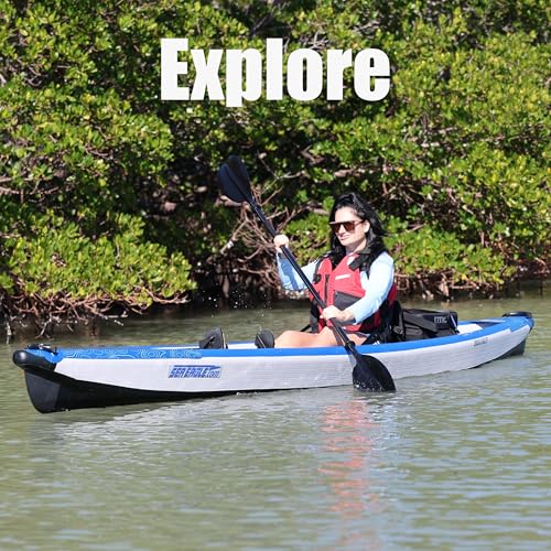 Sea Eagle RazorLite Inflatable Kayak - Lightweight, Drop Stitch, High Speed Touring Kayak - Solo or Tandem - Tall Back Sea...