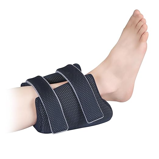 Ehucon 3D Heel Protectors Bed Sore Pillow Cushion for Pressure Sores,Foot Pillows Support Boot for Bedridden Patients Supplies, Ankle Pillow heel Protector for Heel Pain (Navy (Pack of 1))