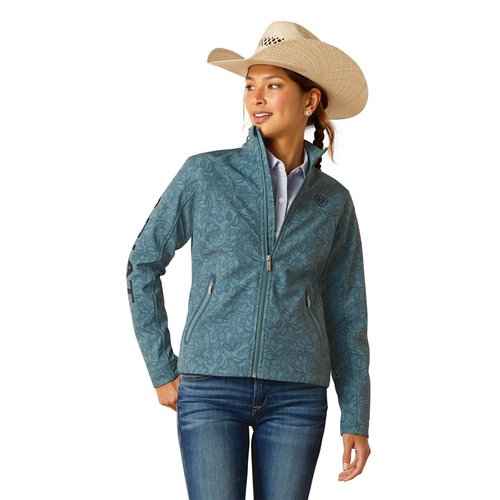 ARIAT Women's New Team Softshell Jacket, Zinc Bridle, X-Small