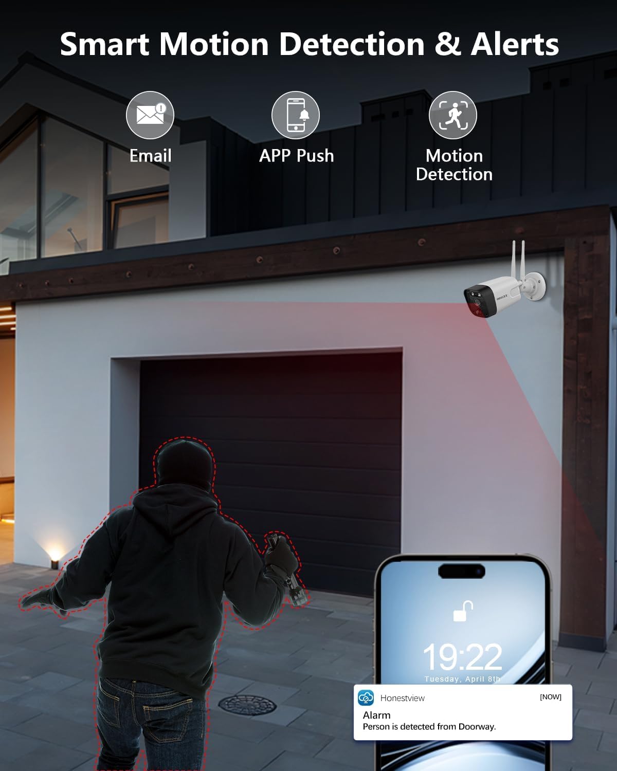 (2026 New) 5MP Wireless Security Camera System, 10CH NVR with 4 Outdoor WiFi Cameras & 1TB HDD, Dual Band 2.4/5.8GHz, 55% Longer Range, 130° Wide Angle, 2-Way Audio, Free App, No Monthly Fee