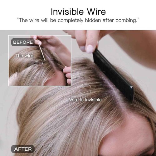 HOTBANANA Walnut Brown to Ash Brown and Bleach Blonde Fish Line Real Human Hair Straight Invisible Wire Remy Hair Extensions, 18 inch 95g