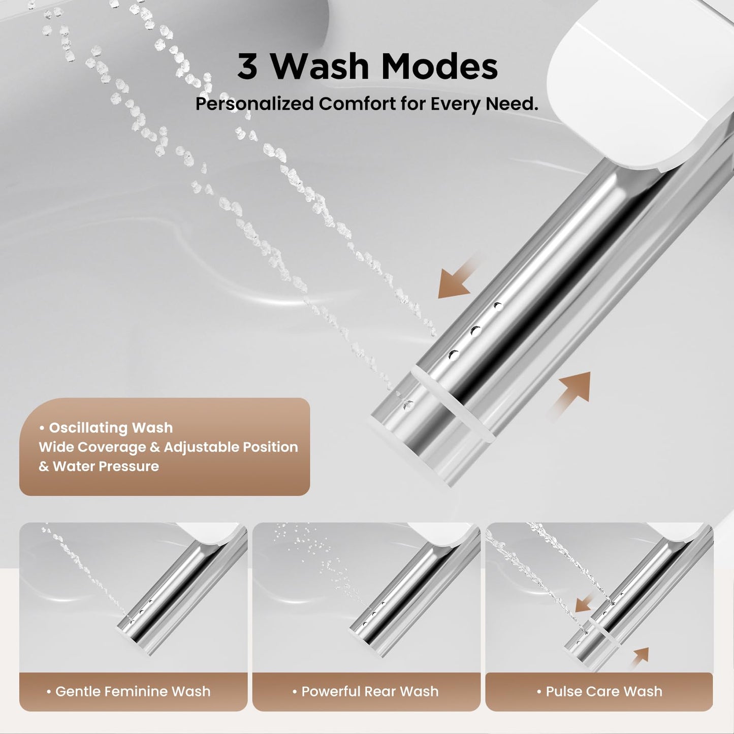 JOMOO Smart Bidet Toilet Seat Elongated, Electric Bidet with Heated Seat, Warm Air Dryer, Adjustable Water Temperature & Pressure, Self-Cleaning Nozzle, Night Light, Eco-Friendly
