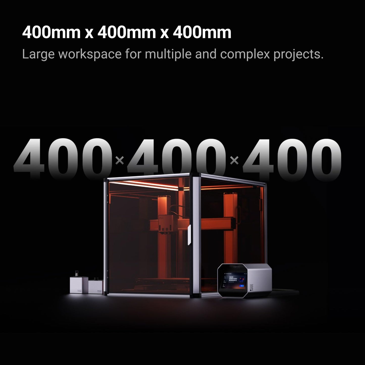 Snapmaker Artisan Premium 3 in 1 3D Printer with Enclosure,Dual Extrusion Printing,40W Laser Engraver&200W CNC Carving,Large Printing Size 400x400x400mm, Quick-Swap Modular Design