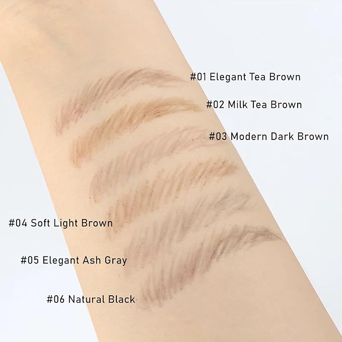 Black Eyebrow Pencil,1Pack Micro Brow Pencil Waterproof Smudgeproof,Ultra-Precise Tip Long-Lasting Eyebrow Pencils for Women Natural Looking Eyebrows,Built-In Spoolie Brush,06 Natural Black.