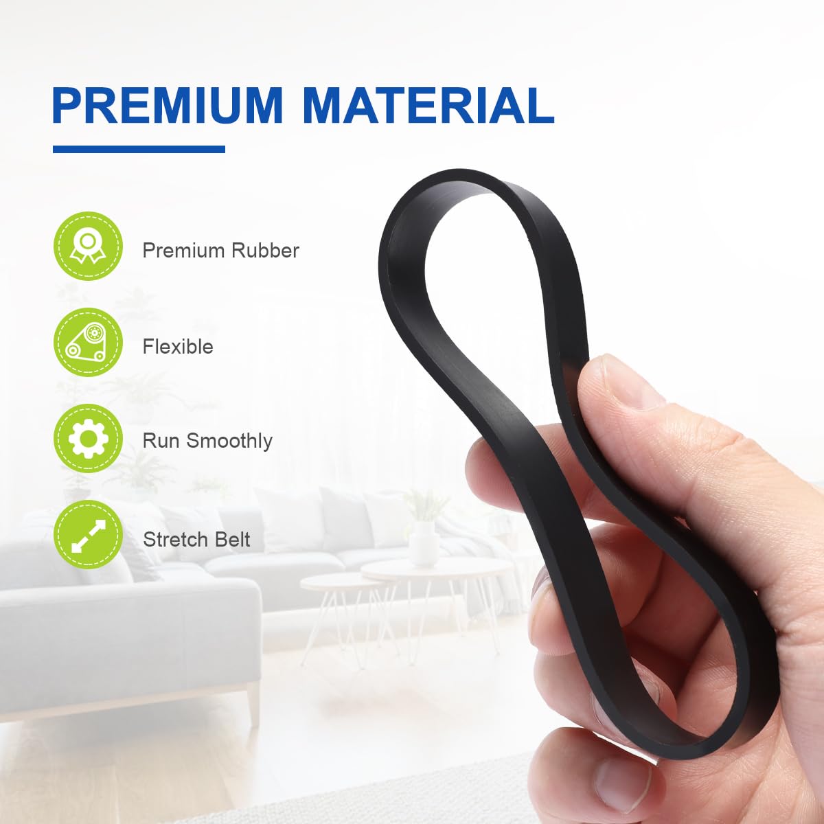 LANMU Replacement Belts Compatible with Bissell Model 2252, 2316, 2260, 2739,1797,2253, 2254, 2255, 2256, 2258, 2259, 1793, 1792, 1309,1413 Powerlifter/CleanView Swivel Rewind Pet Vacuum (2-Pack)