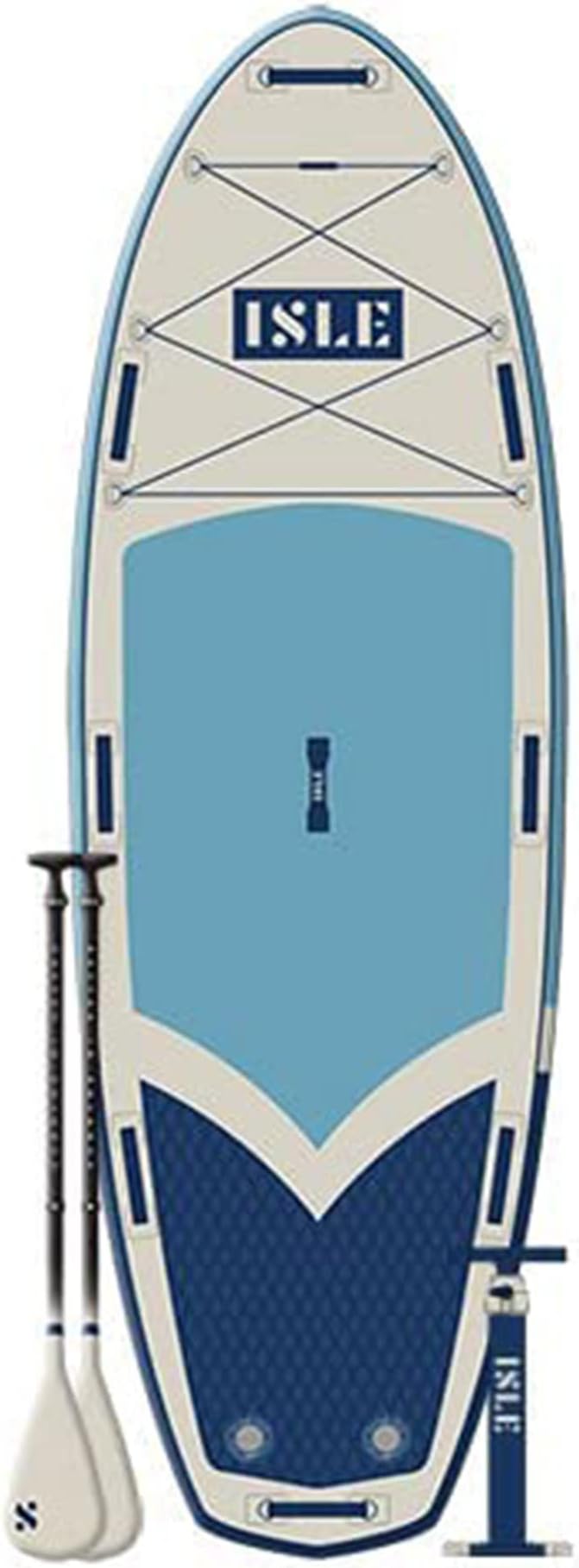 ISLE Megalodon Inflatable Stand Up Paddle Board & iSUP Bundle Accessory Pack - Up to 1,050 lbs Capacity — Durable, Lightwe...