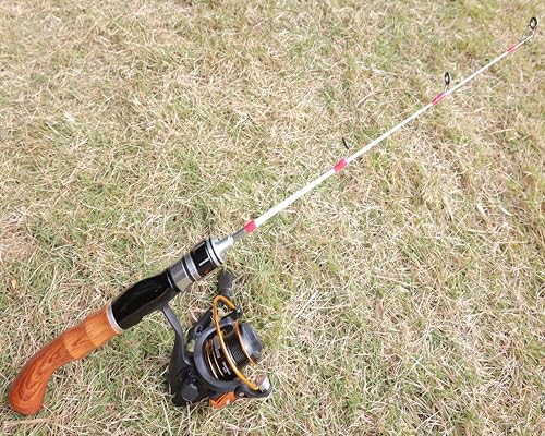 19.7” Ice Fishing Rod and Reel Combo-Spinning Ice Fishing Combos Fishing Poles Bass Crappie Rod Fishing Pole Kids Fishing ...