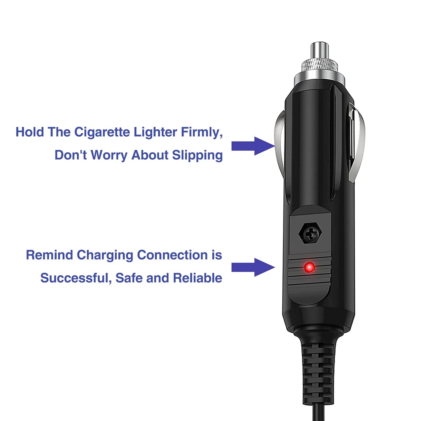Healvaluefit 12 Volt Shielded DC Power Cable for Dreamstation 2 CPAP/BiPAP Advanced Adapter Cigarette Lighter Power Supply with 2 8A DC Cord Replacement fuses