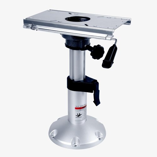 Manumarine Aluminum Adjustable Height Locking Boat Seat Pedestals with Slide 13 to 18 Inches for Boat Seats (1pcs)