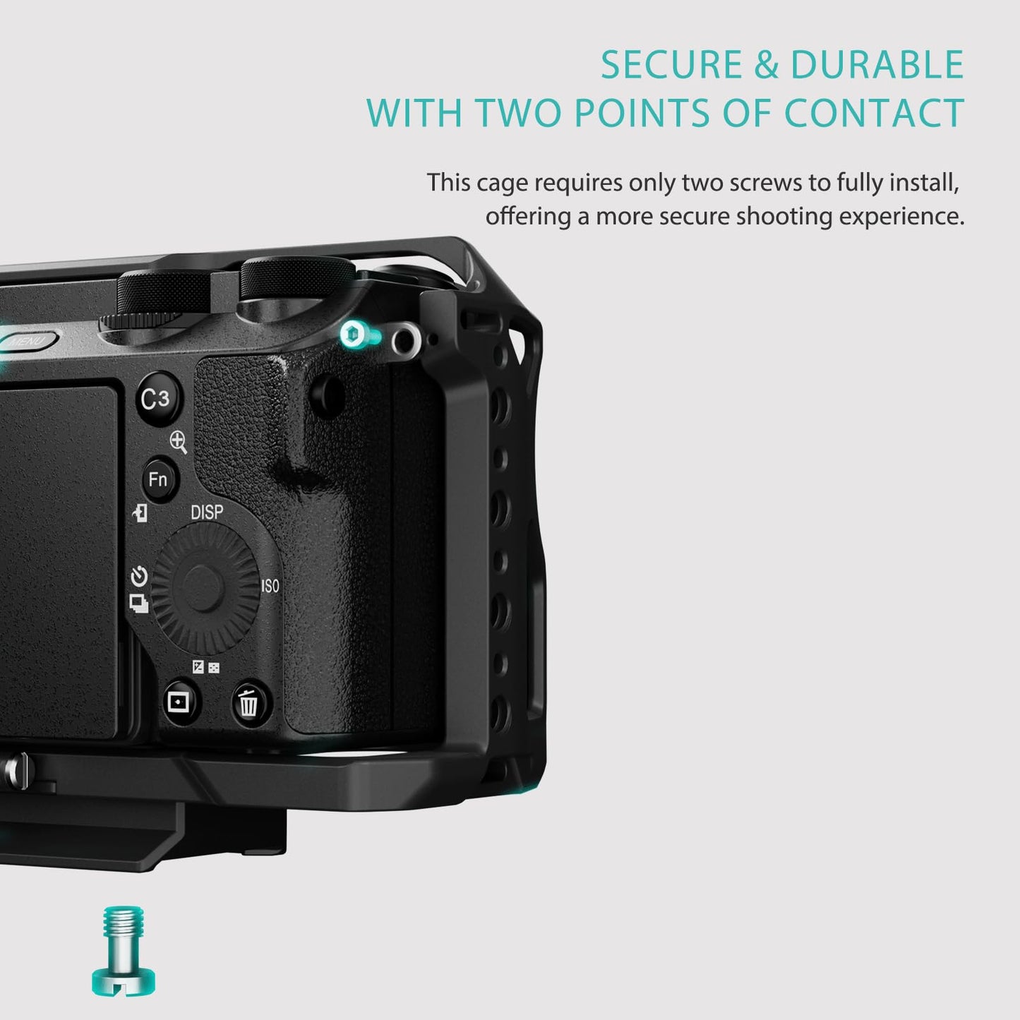 Full Camera Cage Compatible With Sony A6700 - Titanium Gray | | Mount Accessories | Custom Designed | Arca Ready | Compatible |