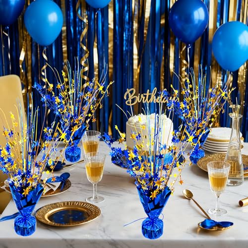 YinNorth 6 Pack Metallic Foil Spray Table Centerpiece Decoration Star Brust Glitter Table Topper Decor for Birthday Gradua...