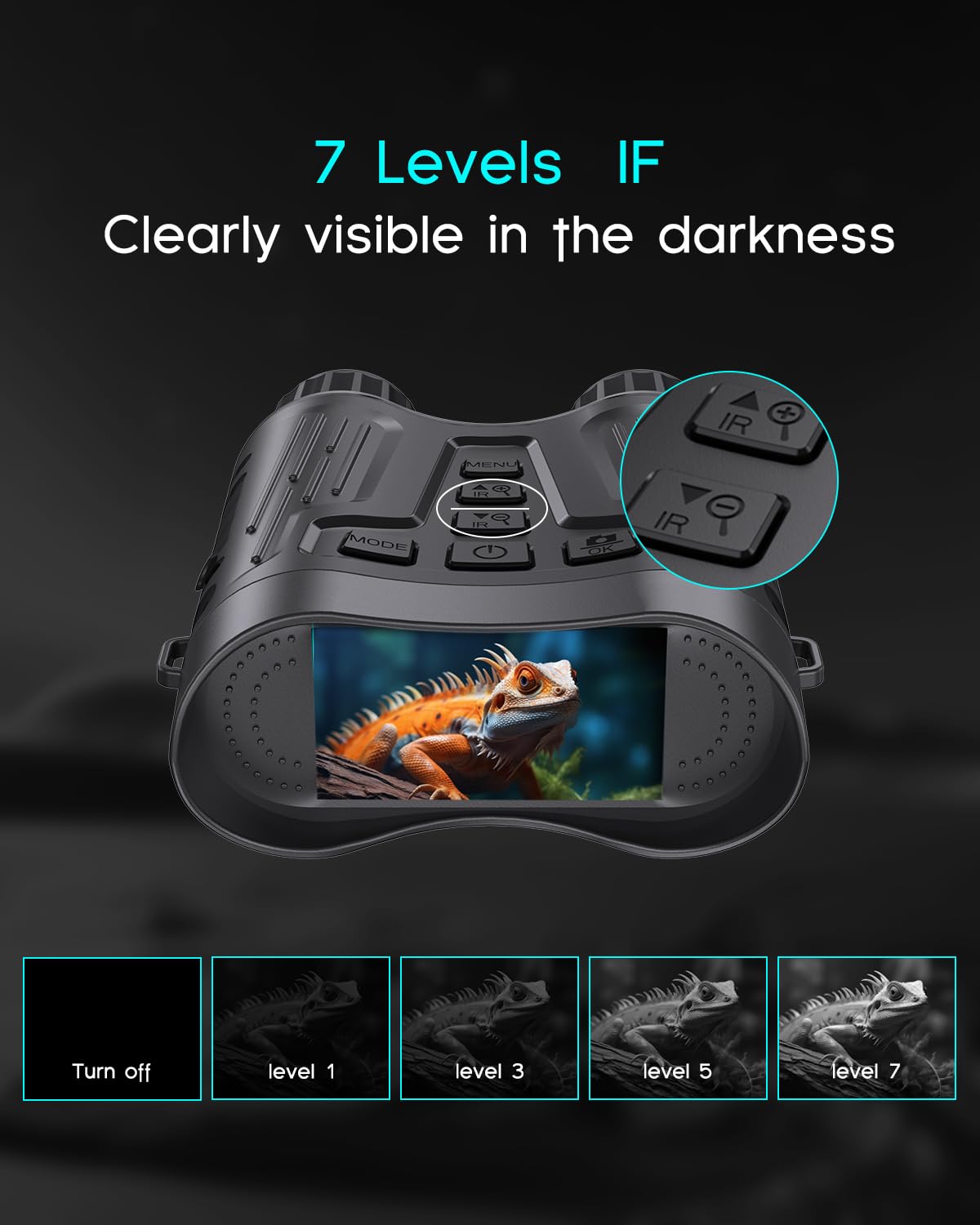 4K Night Vision Binoculars with Video Recording for Men, Gifts for Dad & Husband, 3.2" HD Display, 8X Zoom, 32GB Card, for Valentine’s Day, Birthday, Outdoor Camping and Wildlife Observation