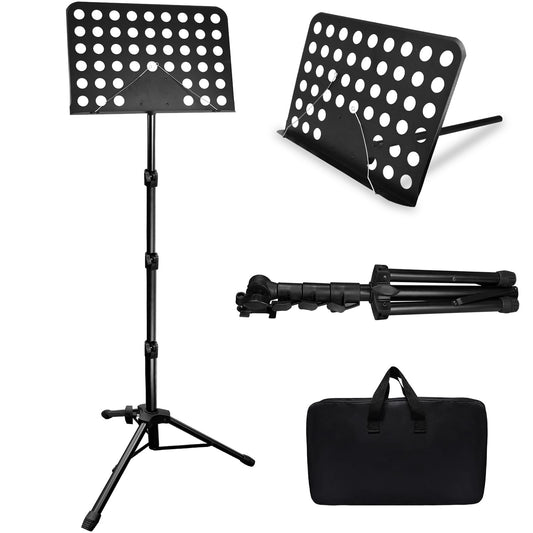 70IN Sheet Music Stand, Tall Music Stand for Sheet Music High Stability, Adjustable Portable Music Stand with Carrying Bag for G