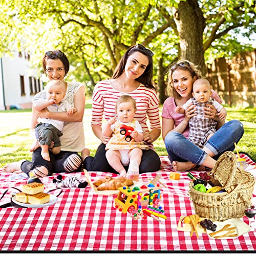 RealPero Extra Large Picnic Blanket Waterproof Camping Mat Rug with PU Carrier Soft Lightweight Portable Outdoor Mat for T...