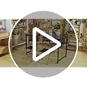 MIKEE Portable Folding Card Table with Chairs,4ft Foldable Table Adjustable Height,Aluminum Alloy Frame Folding Dining Tab...