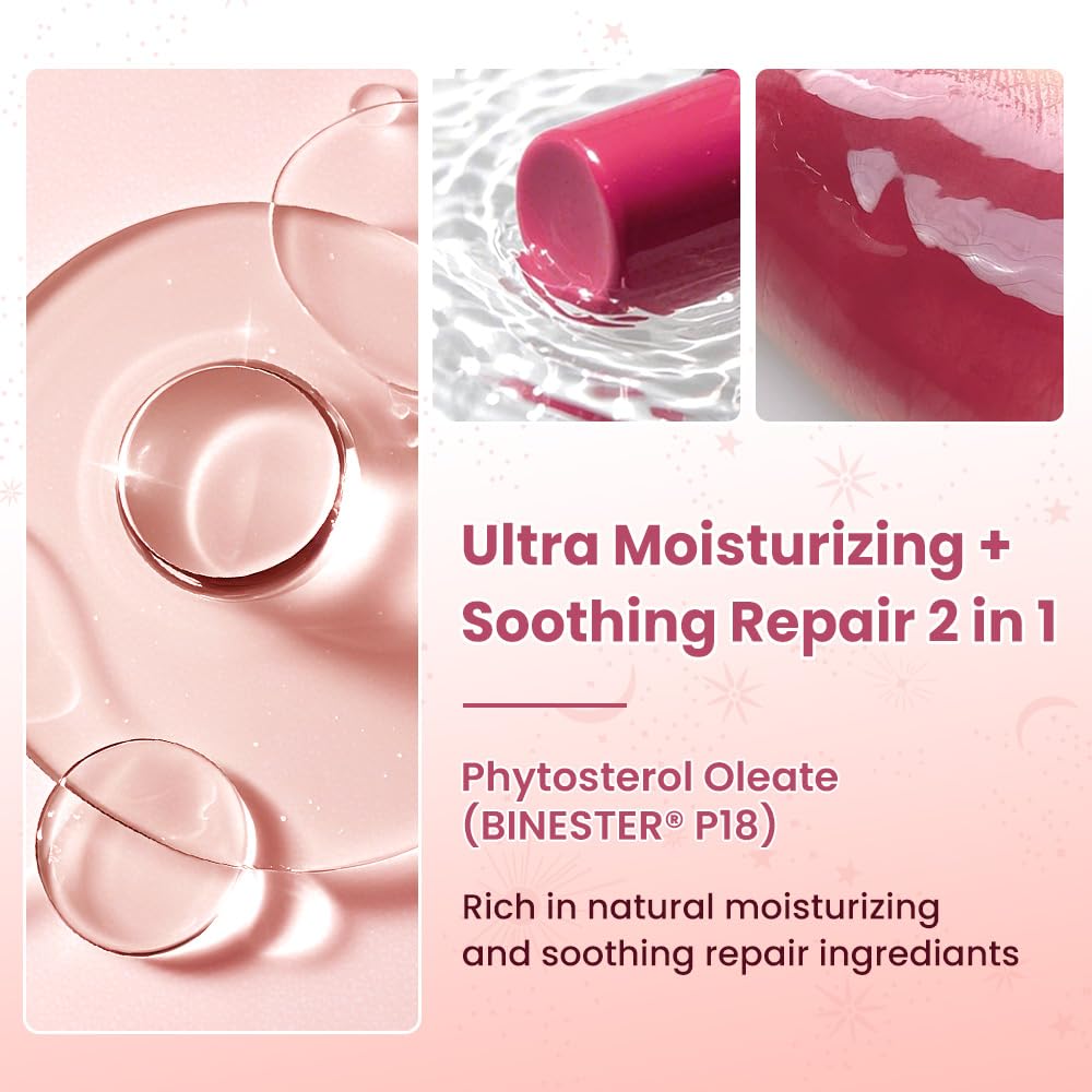 CATKIN Glossy Lip Balm Ultra Hydating Glow Lip Tinted Jelly Plump Melting Balm Shea Butter Repair Soothing For Dry Lips Dewy Finished 0.12 oz C01 ANTHURIUM