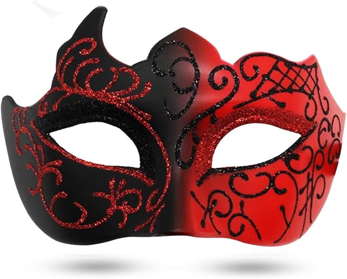 Aqearl Masquerade Mask for Men Vintage Venetian Mask Halloween Mask for Party Prom Ball Costume Mask