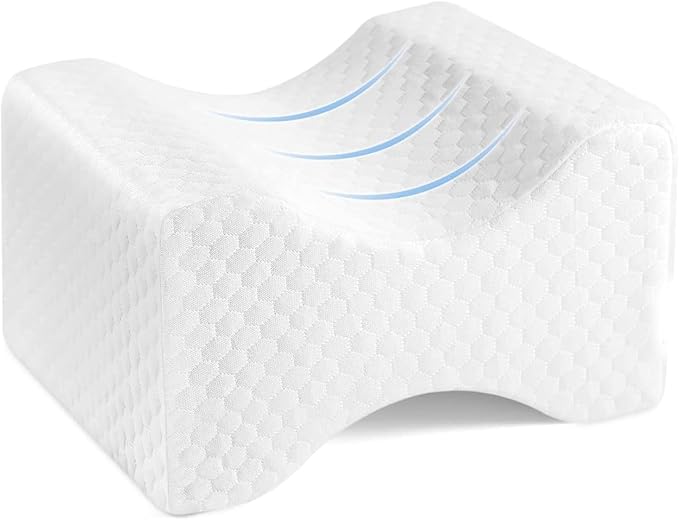 YSYZTXA Knee Pillow for Side Sleepers – Cooling Leg Support Pillow with Strap for Hip & Back Pain Relief – Comfortable Sleep Aid for Better Alignment