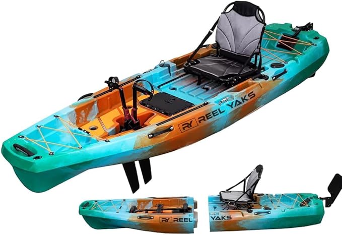 Reel Yaks Radar Modular Fishing Kayak - 10ft Lightweight, Sit On Top Kayak for Adults & Youth - Stable & Portable, Ideal S...