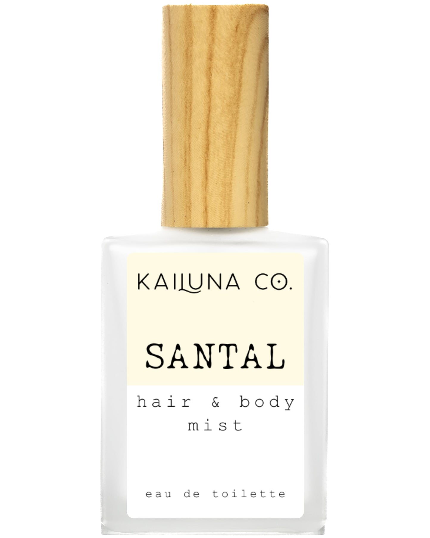 Kailuna Co. Santal Unisex Natural Hair & Body Mist Spray, Pure Essential and Fragrance Oils, Alcohol-Free, Handmade in California, 0.5Fl Oz
