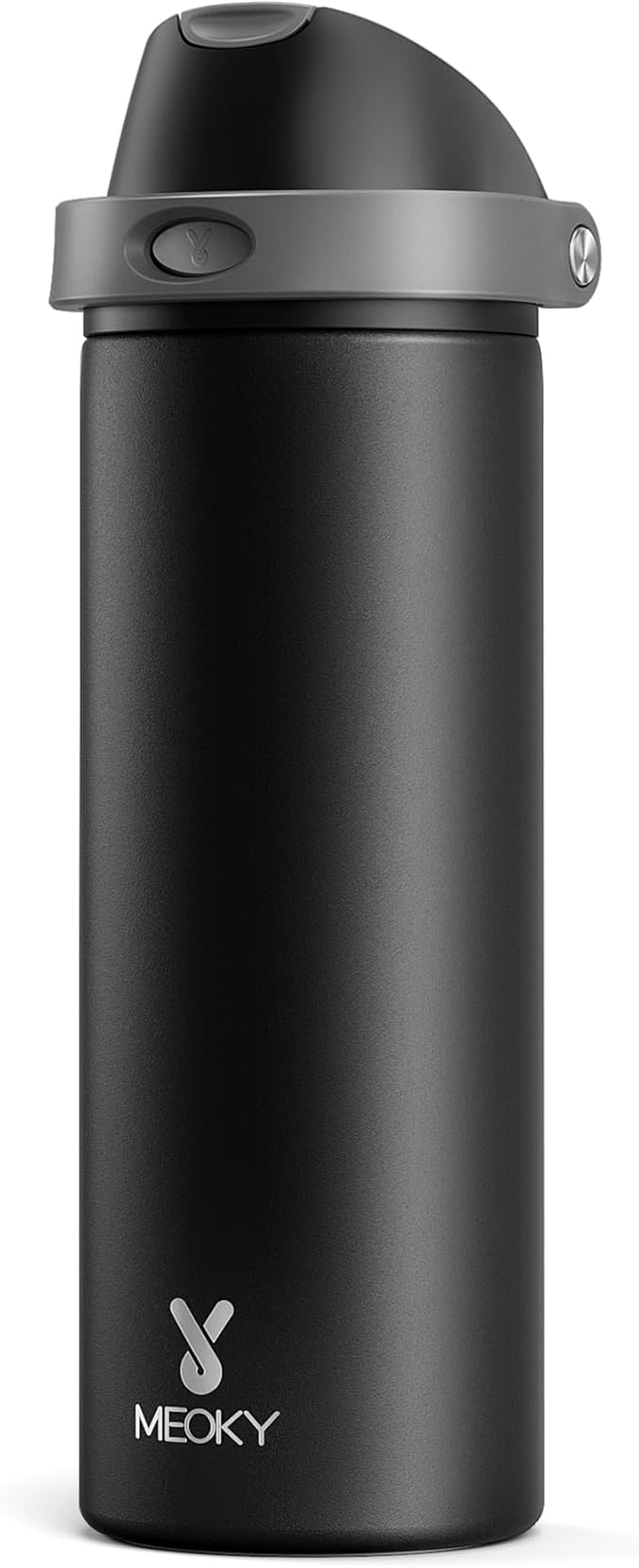 24 oz Insulated Water Bottle for Sports: Meoky Stainless Steel Water Bottle with 2-in-1 Straw and Spout Lid - Leak Proof, ...